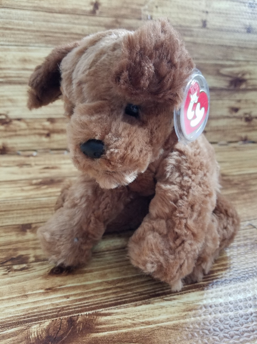 TY Classic Chips the Dog Plush 1996 Vintage Retired Brown Puppy Stuffed Animal